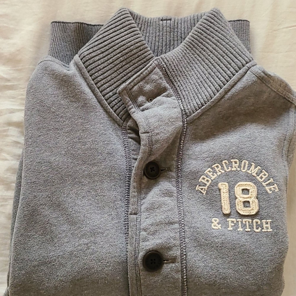 Abercrombie jacket gray large